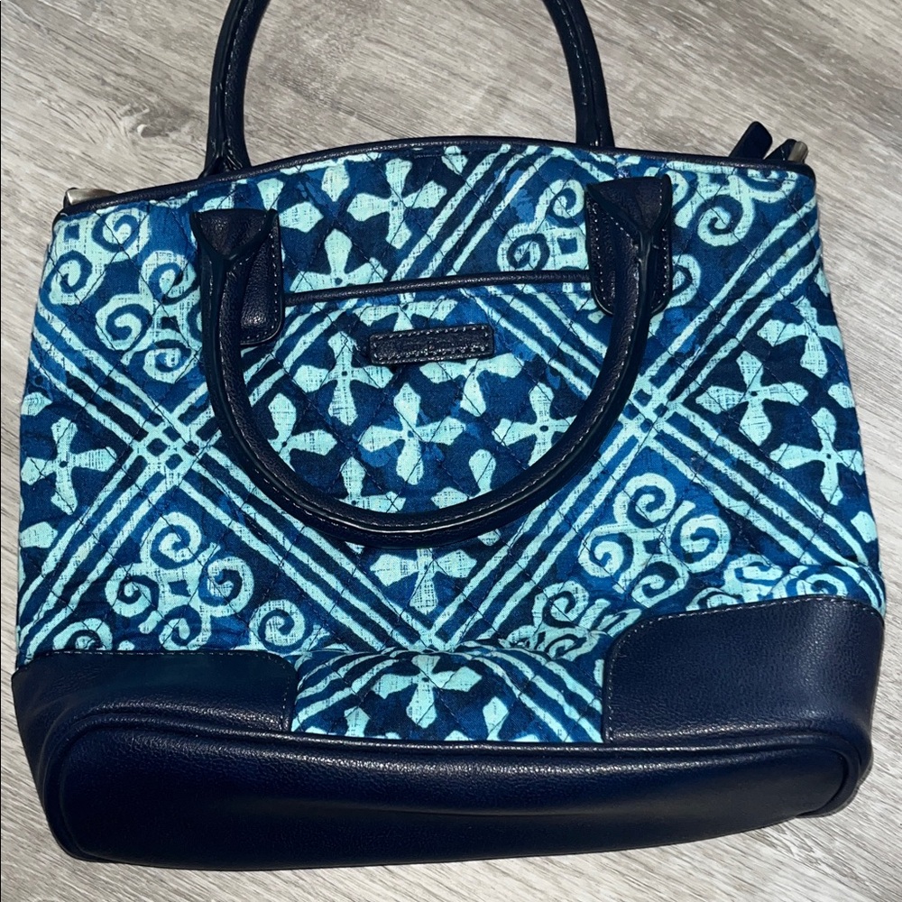 Vera Bradley Teal and Navy Patterned Tote